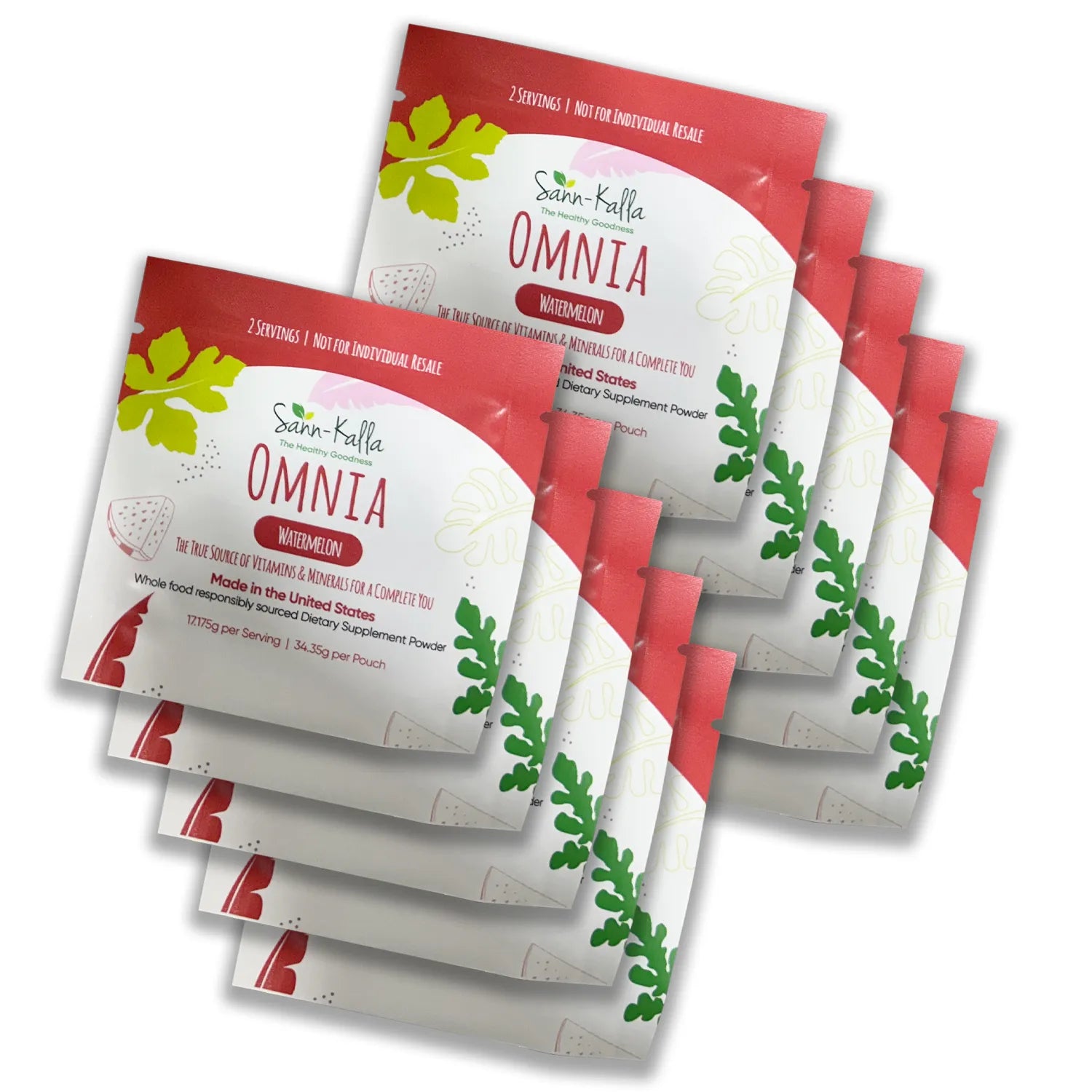 Omnia Greens Powder Drink Mix Superfood Travel packs