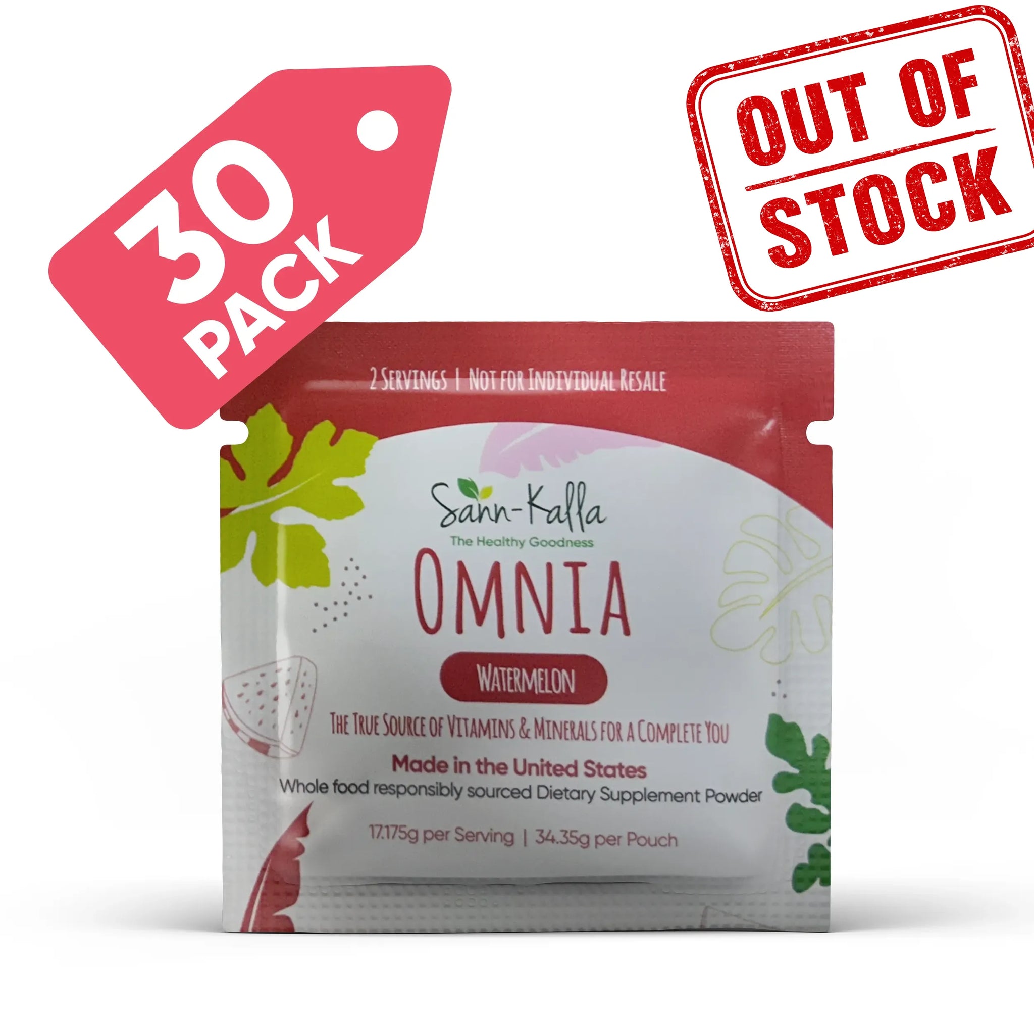 Omnia Super Greens Powder Packets Drink Mix