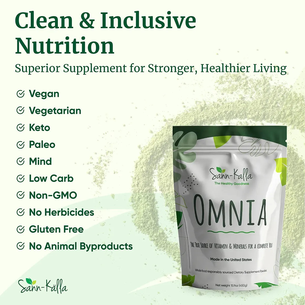 Omnia Greens Natural Superfood Drink Mix