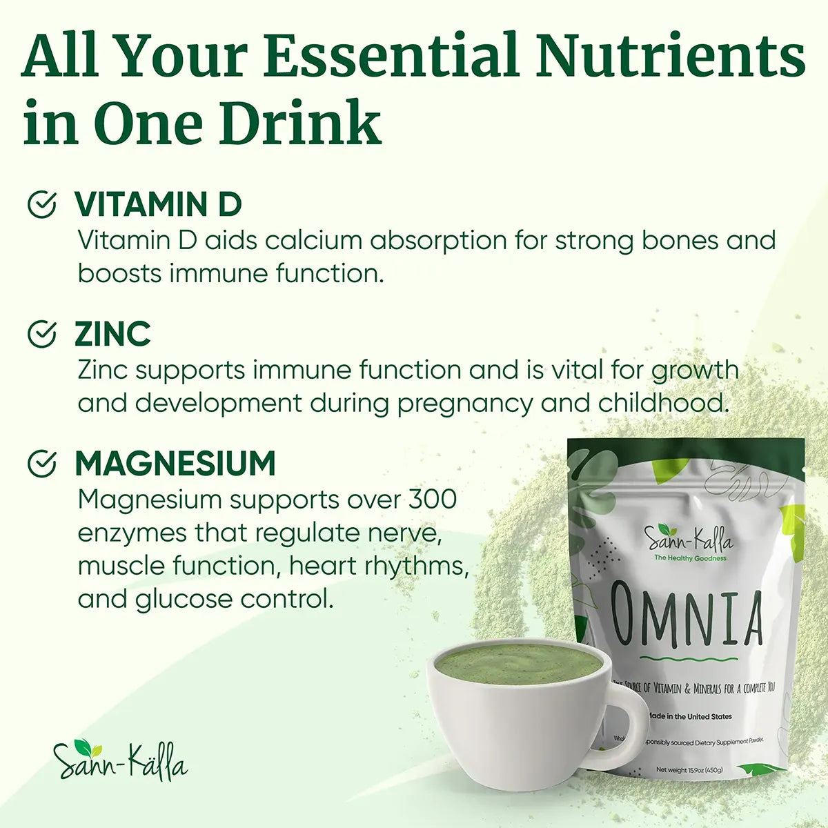 Omnia Greens Natural Superfood Drink Mix