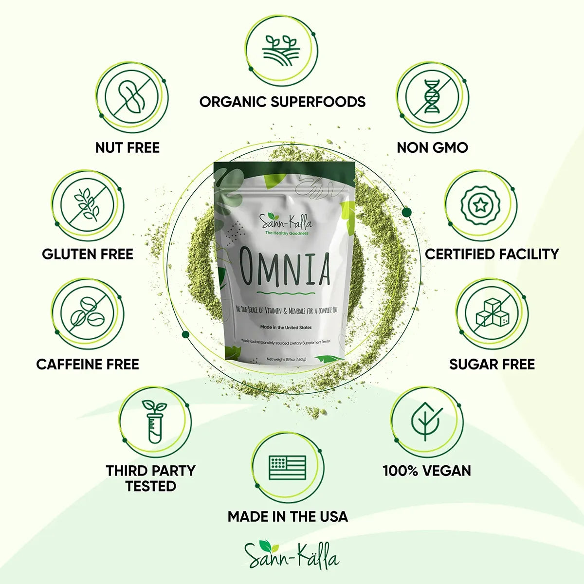 Omnia Greens Natural Superfood Drink Mix