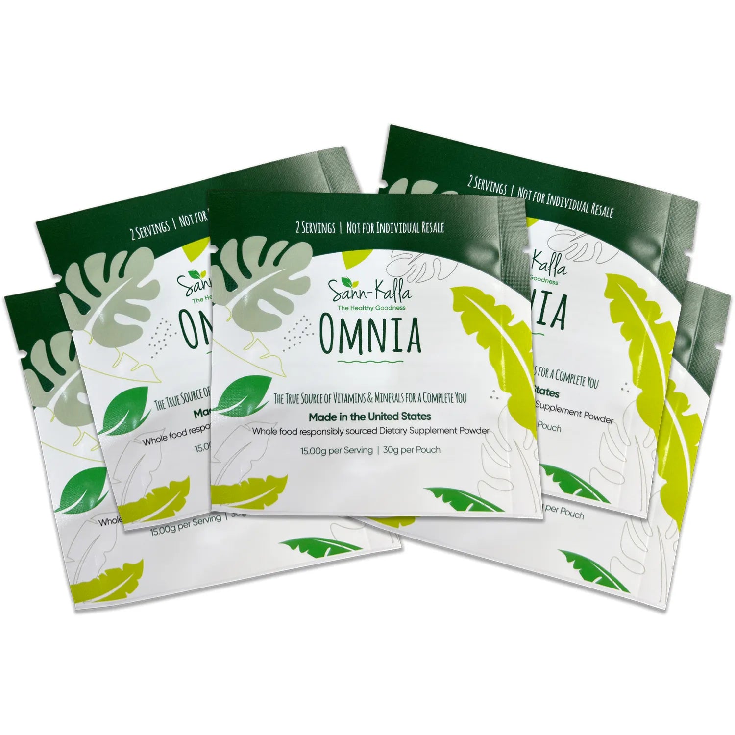 Omnia Greens Natural Superfood Travel Packs