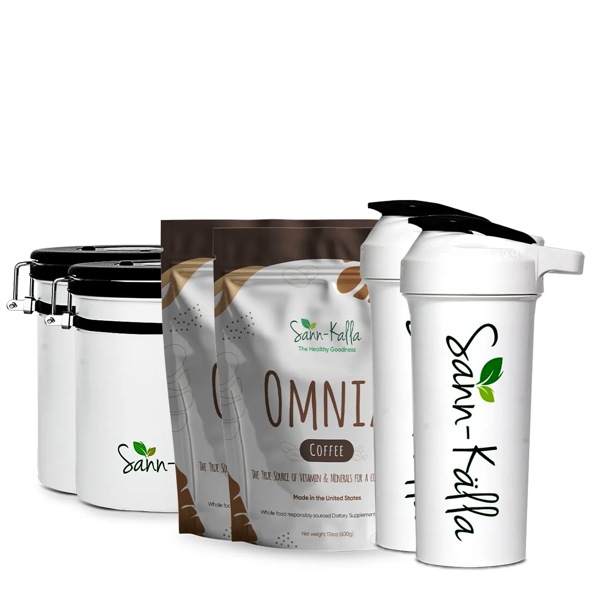 Omnia  Greens Natural Superfood Drink Mix Family Starter Kit Bundle