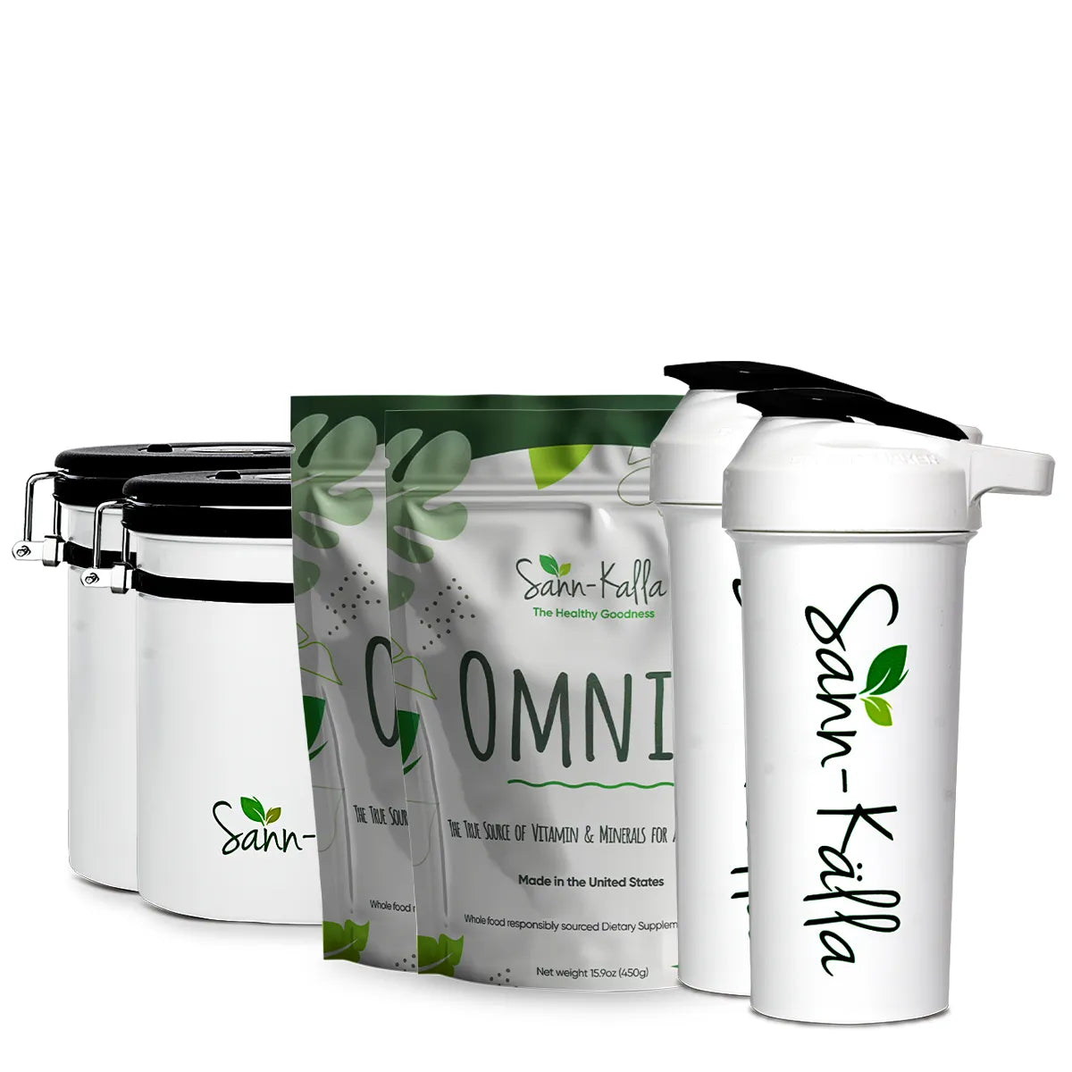 Omnia  Greens Natural Superfood Drink Mix Family Starter Kit Bundle