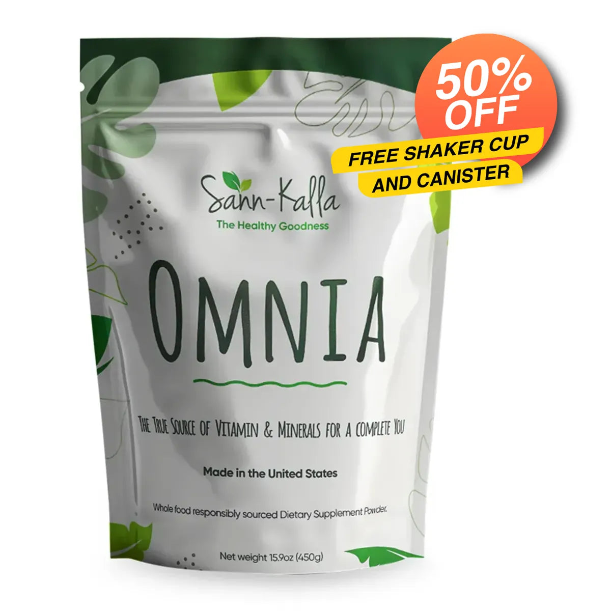 Green Superfood Powder Drink Omnia Nutrition for Daily Health