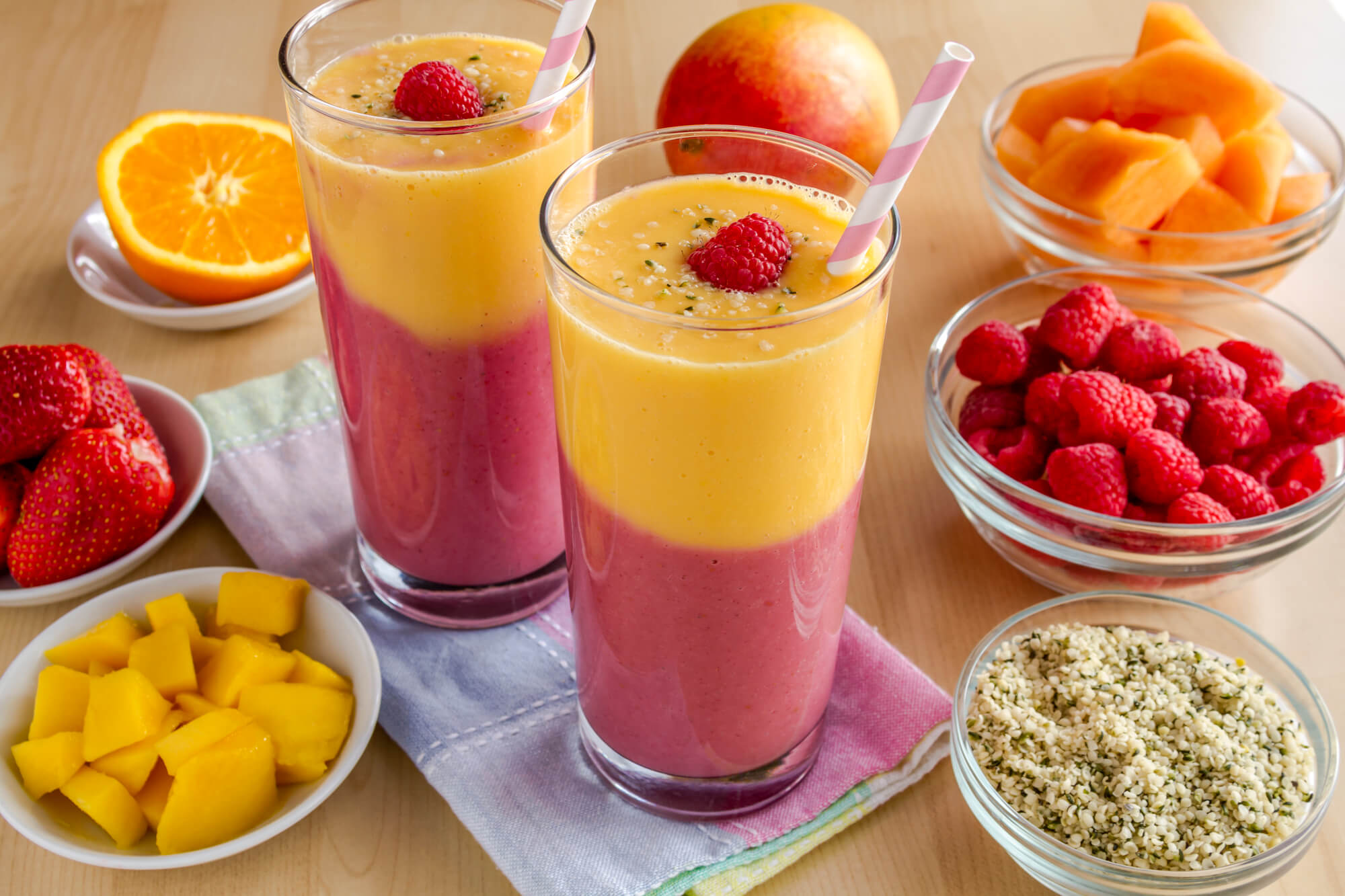 healthy drink mixes with fruits